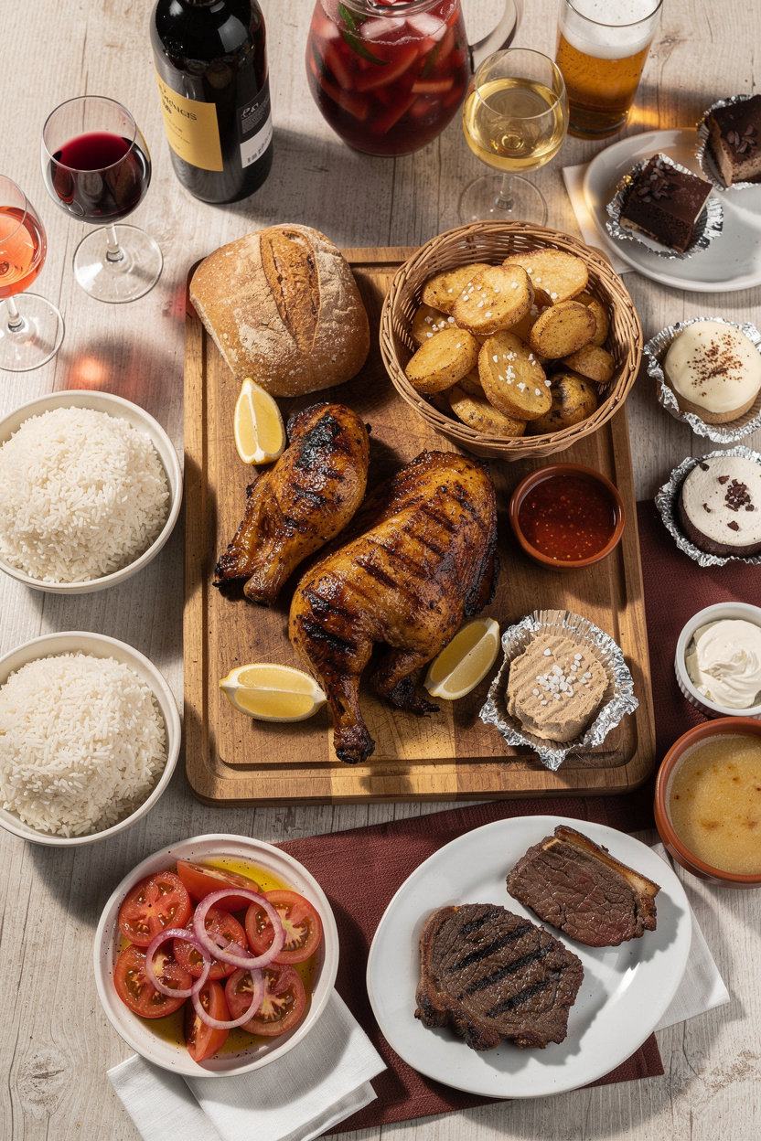 Franguinho de Albufeira Frango Grelhado com Piri-Piri, especialidade de churrasqueira portuguesa em Albufeira